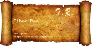 Tibor Rea névjegykártya